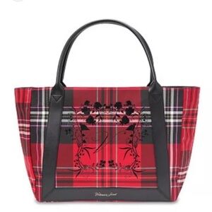 Victoria’s Secret Red Plaid Signature Weekend Tote Bag Purse